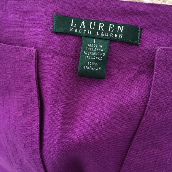 Lauren Ralph Lauren linen tunic sz large - Picture 5 of 8